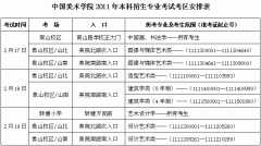 <b>中国美术学院2012年本科招生杭州考点考试安排</b>